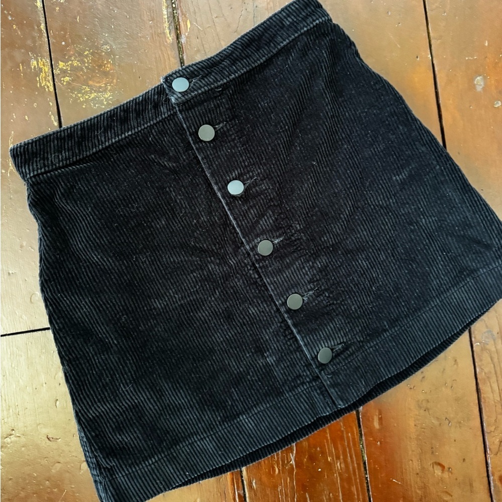 Black American Apparel Mini Cord Skirt Small, Academic